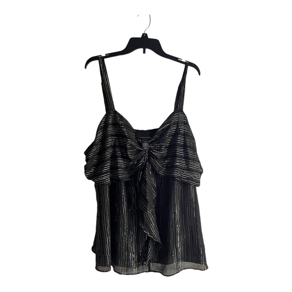 Lane Bryant Women's Size 26 Black Striped Tank Top - Picture 2 of 13